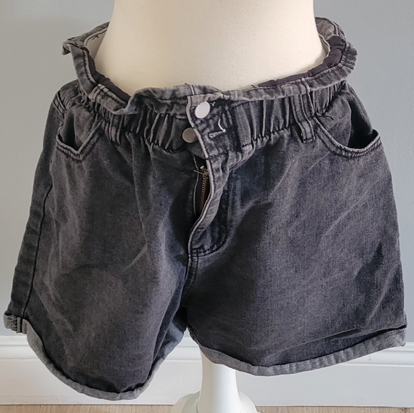 Fashion Nova Pants - Fashion Nova Give Me A Call - Paperbag Waist Denim Shorts